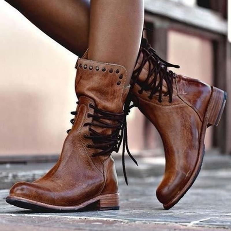 Estela™ - Botas Vintage con Cordones