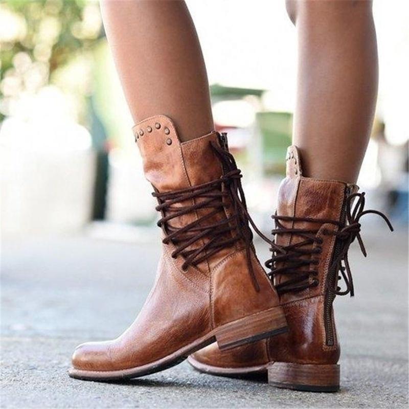 Estela™ - Botas Vintage con Cordones
