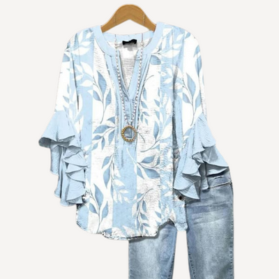 Marta™ - Blusa Vintage con Estampado de Flores