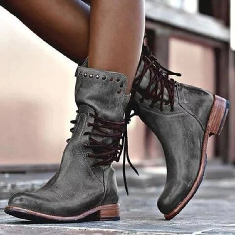 Estela™ - Botas Vintage con Cordones