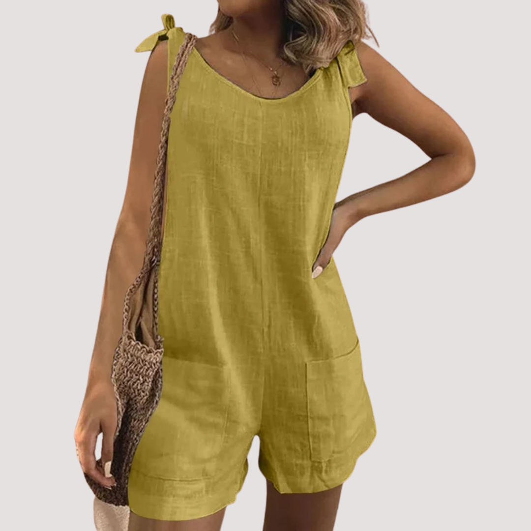 Silvia™ - Romper con Lazos en los Hombros y Bolsillos