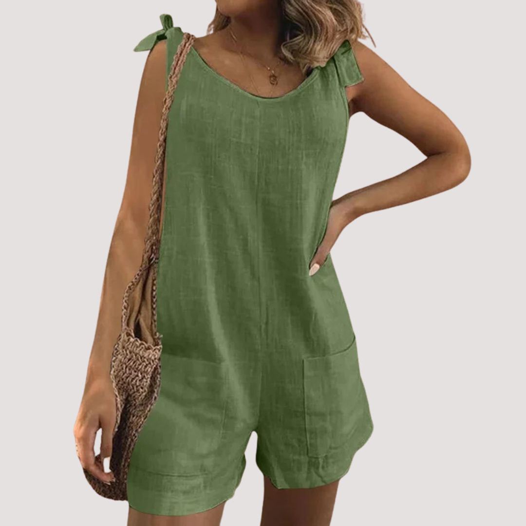 Silvia™ - Romper con Lazos en los Hombros y Bolsillos