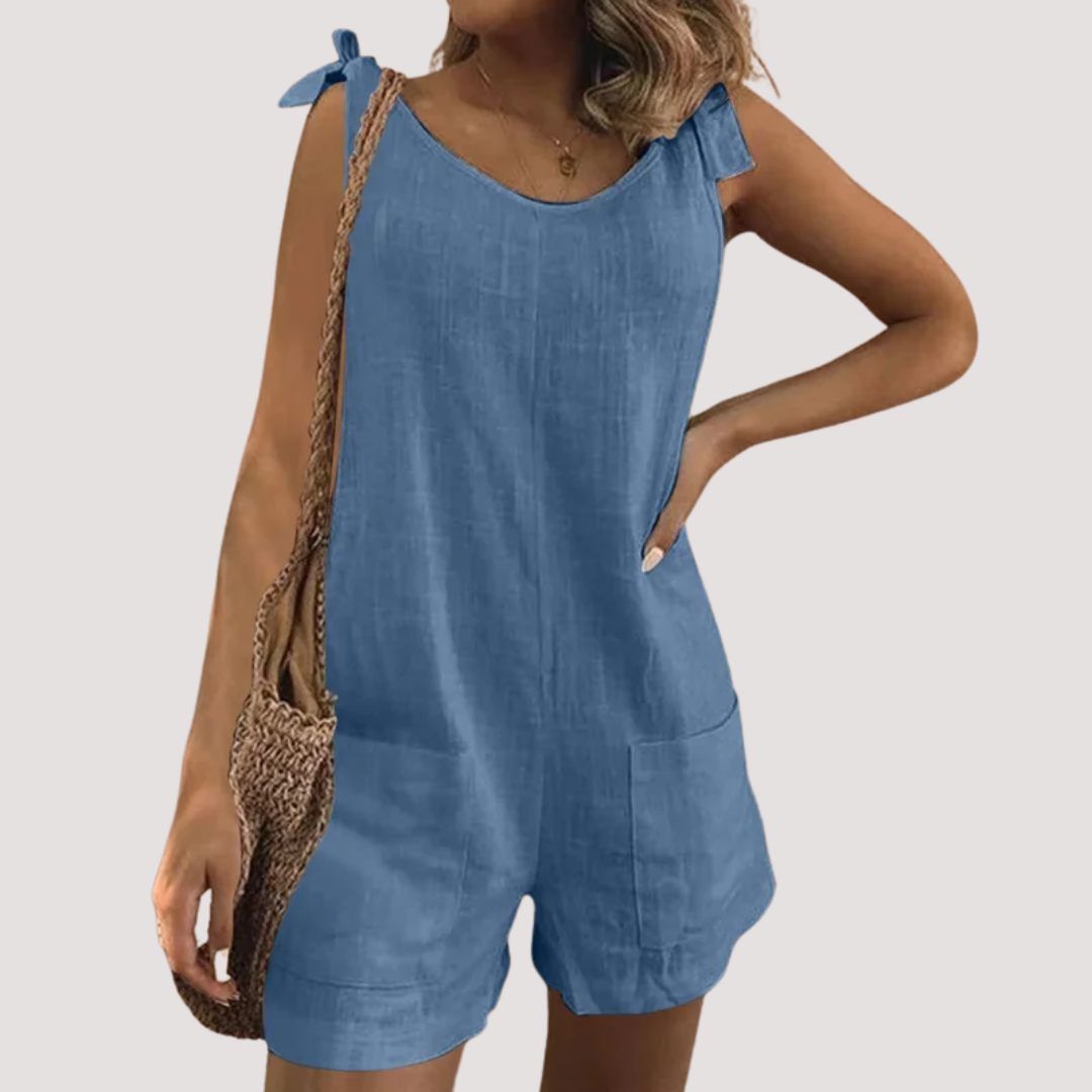 Silvia™ - Romper con Lazos en los Hombros y Bolsillos