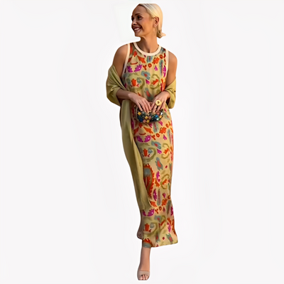 Ángeles™ - Vestido Largo con Cárdigan