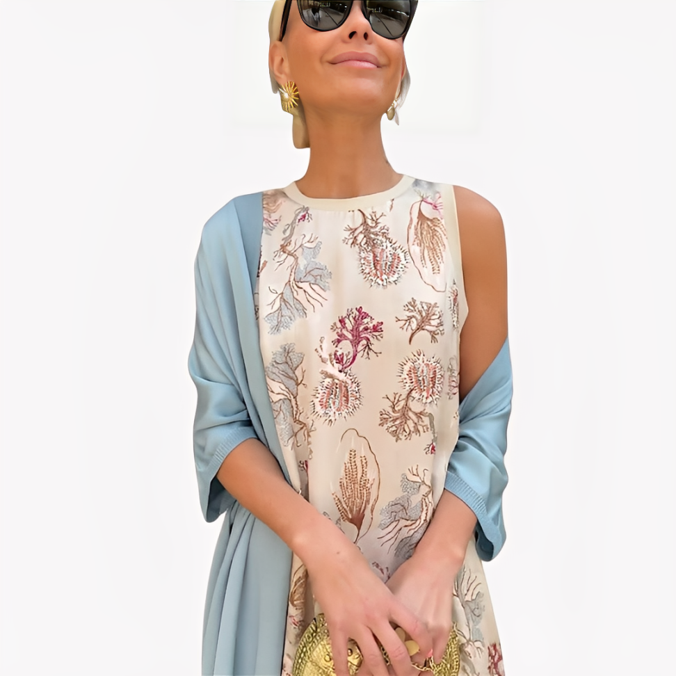 Ángeles™ - Vestido Largo con Cárdigan