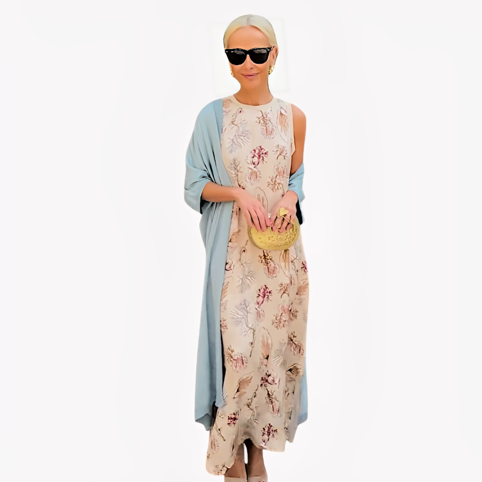 Ángeles™ - Vestido Largo con Cárdigan