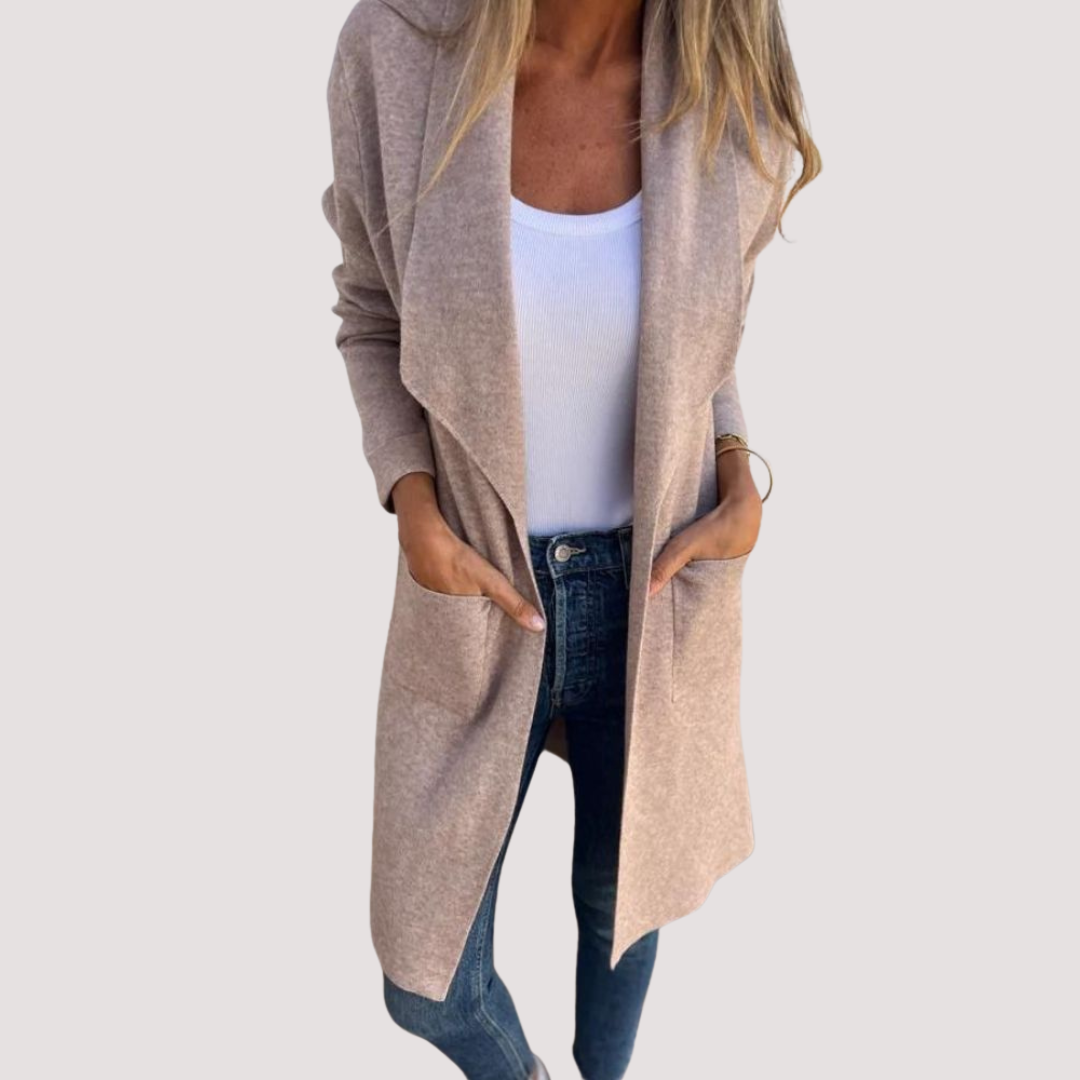 Yolanda™ - Chaqueta de punto casual con solapa