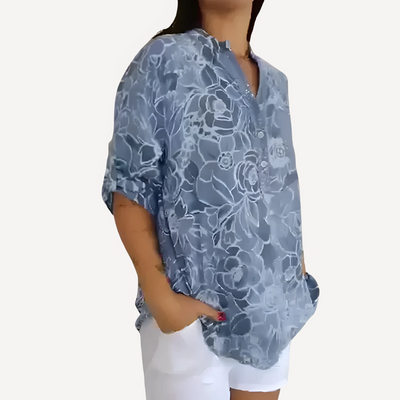 Olga™ - Blusa Estampada con Botones