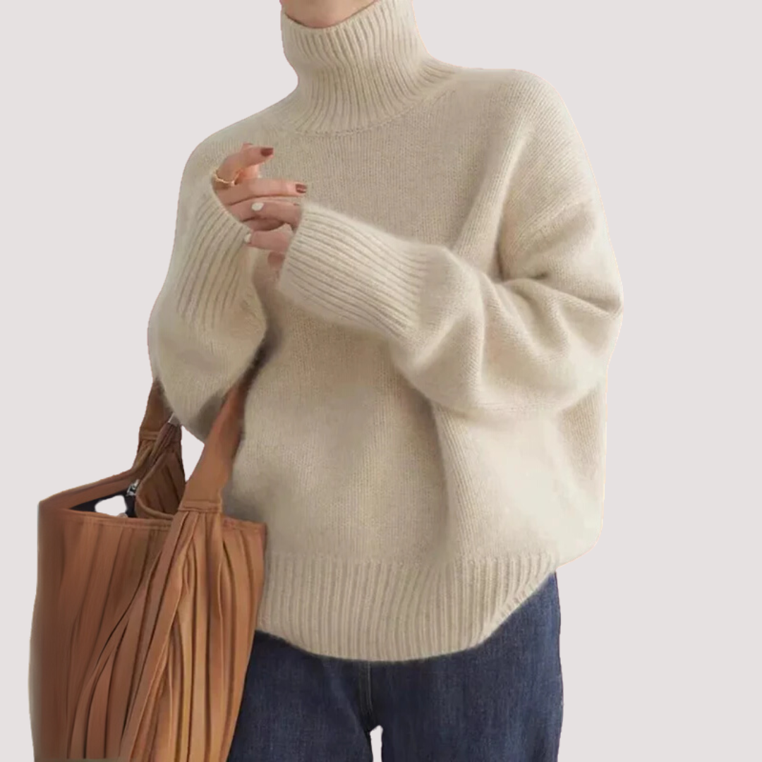 Fabiola™ - Jersey de Cuello Alto en Cashmere