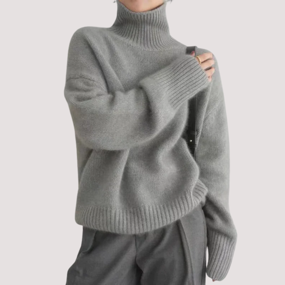 Fabiola™ - Jersey de Cuello Alto en Cashmere