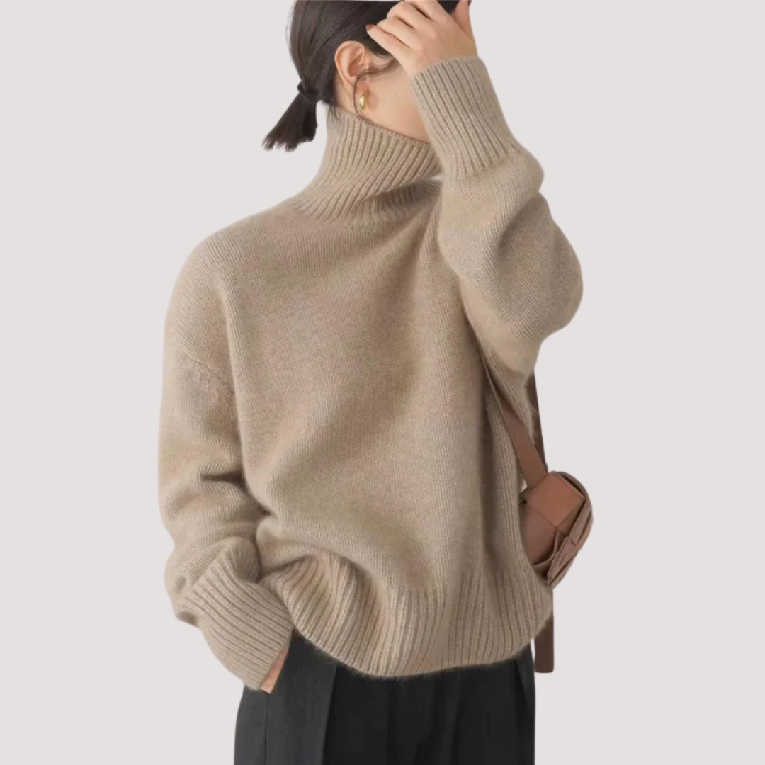 Fabiola™ - Jersey de Cuello Alto en Cashmere