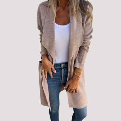 Yolanda™ - Chaqueta de punto casual con solapa