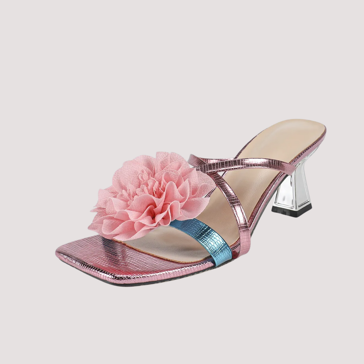 Sandalia de Tacón  - TIERRA EN FLOR