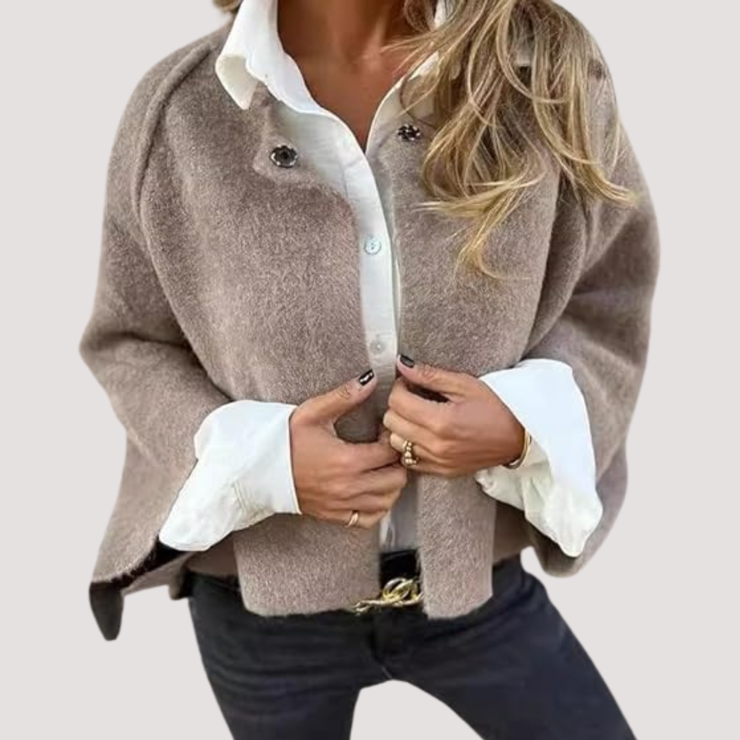 Margarita™ - Abrigo Corto con Mangas Acampanadas Elegante