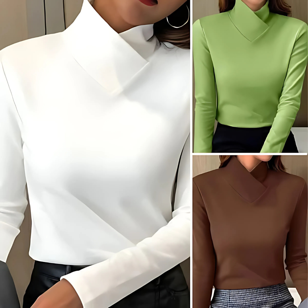 Lorena™ - Elegante cuello alto ajustado
