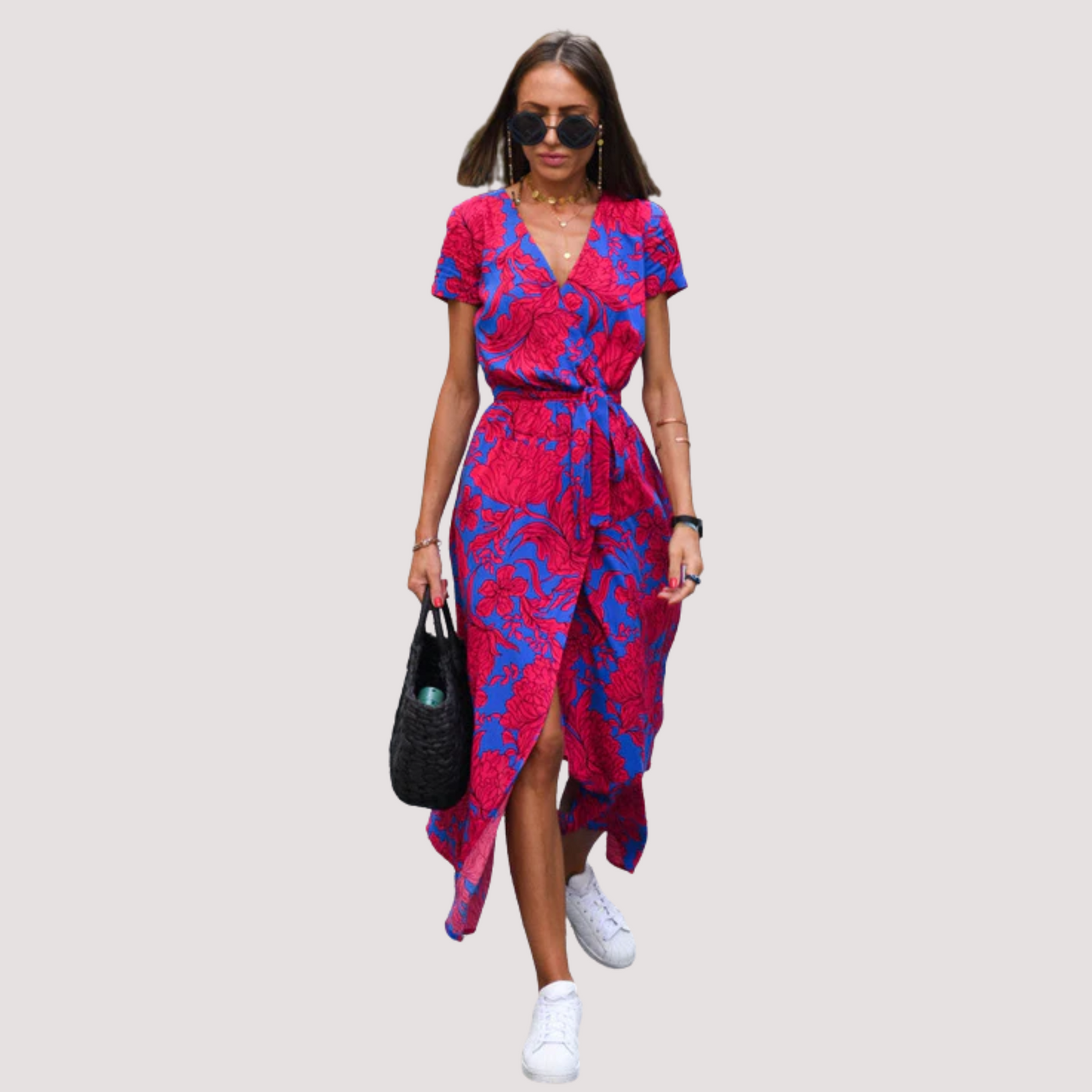 Aina™ - Vestido Midi Cruzado Floral