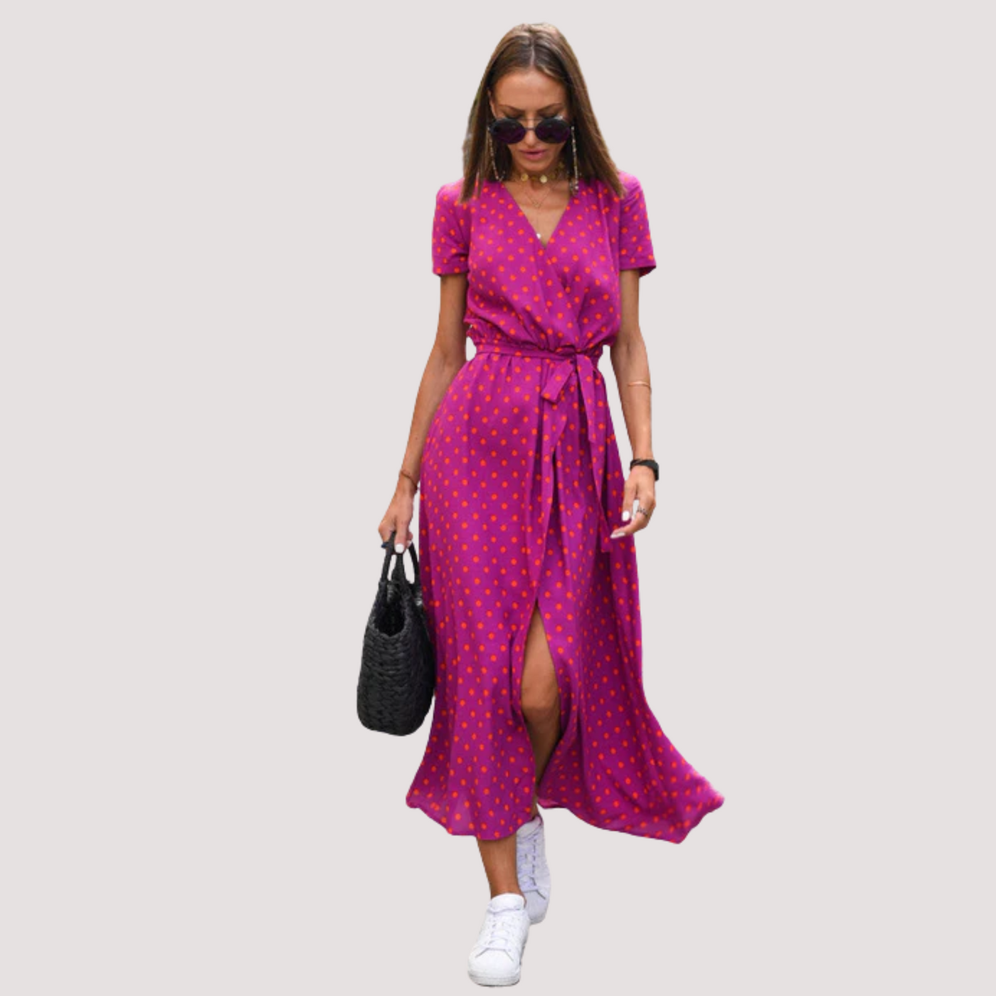 Aina™ - Vestido Midi Cruzado Floral