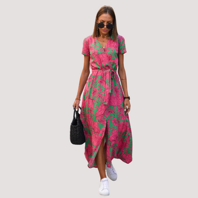 Aina™ - Vestido Midi Cruzado Floral