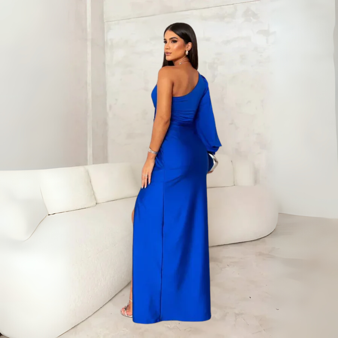 Zara™ - Vestido Largo Elegante de Un Solo Hombro