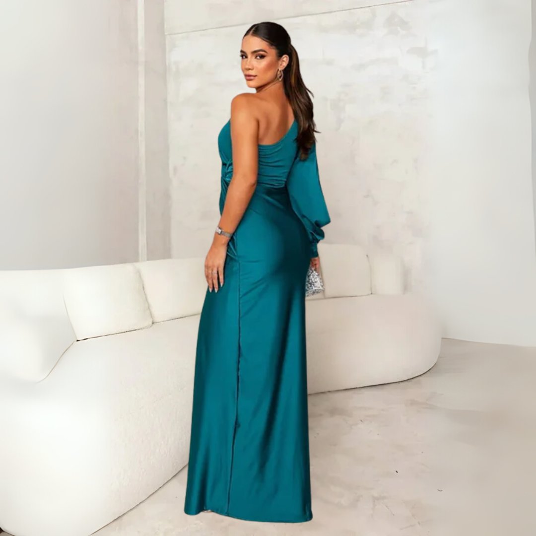 Zara™ - Vestido Largo Elegante de Un Solo Hombro