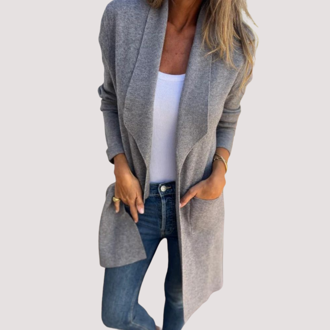 Yolanda™ - Chaqueta de punto casual con solapa