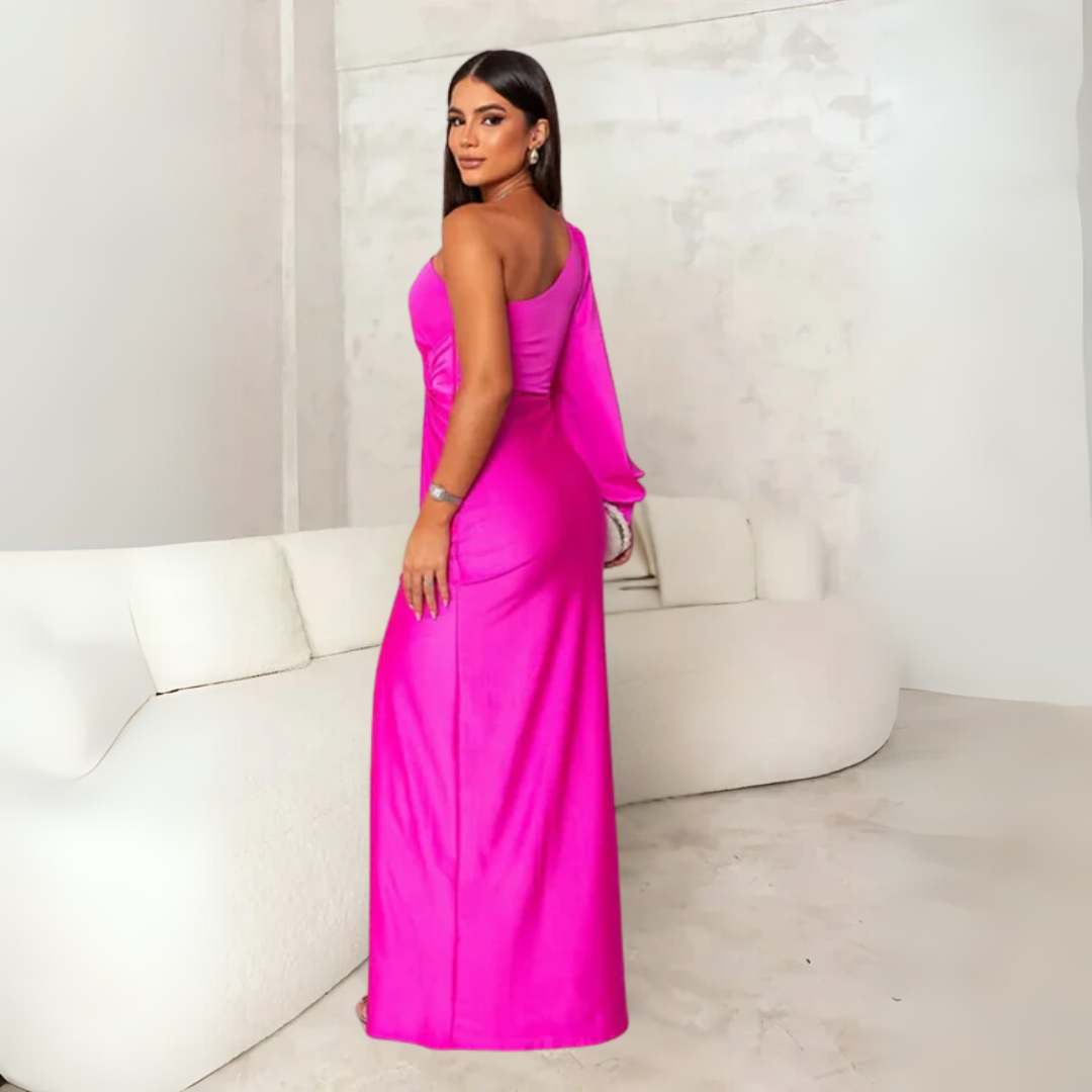 Zara™ - Vestido Largo Elegante de Un Solo Hombro