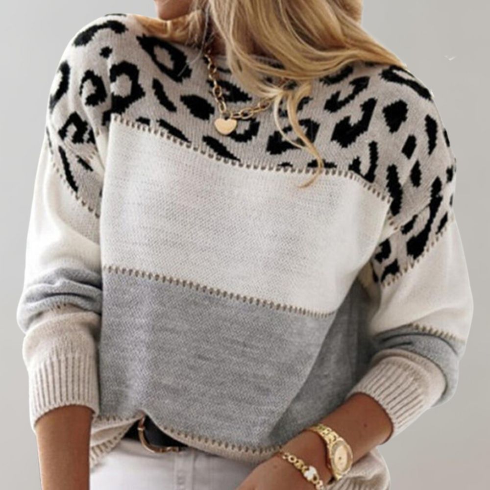 Esther™ - Suéter Casual de Leopardo