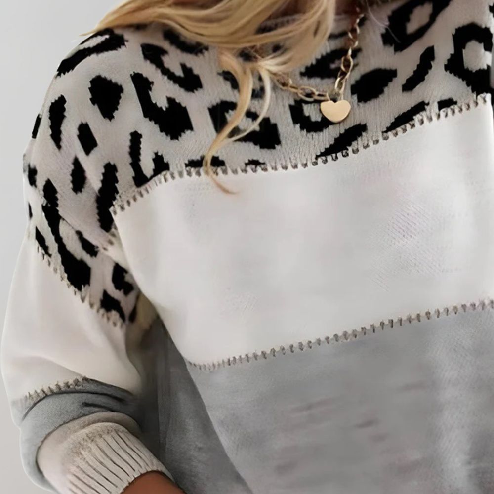 Esther™ - Suéter Casual de Leopardo