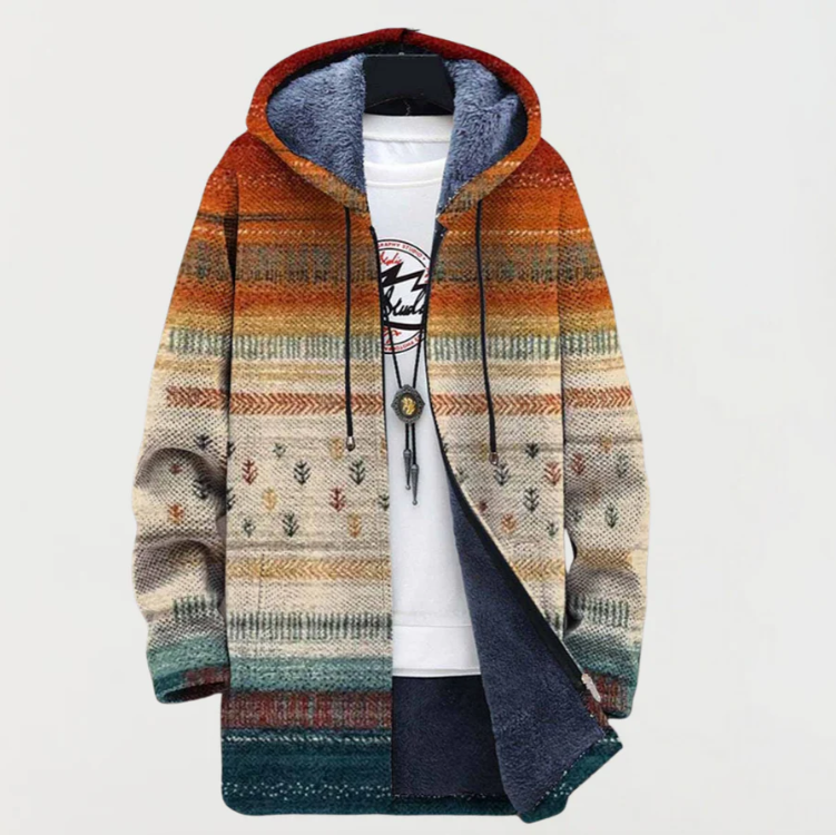 Simona™ - Sudadera con capucha con diseño geométrico