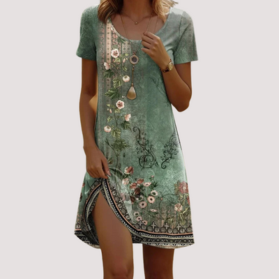 Noelia™ – Vestido Corto de Verano con Estampado Moderno