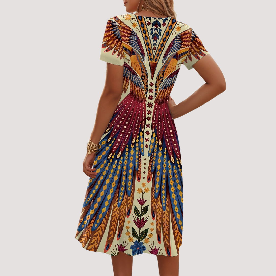 Noelia™ – Vestido Corto de Verano con Estampado Moderno