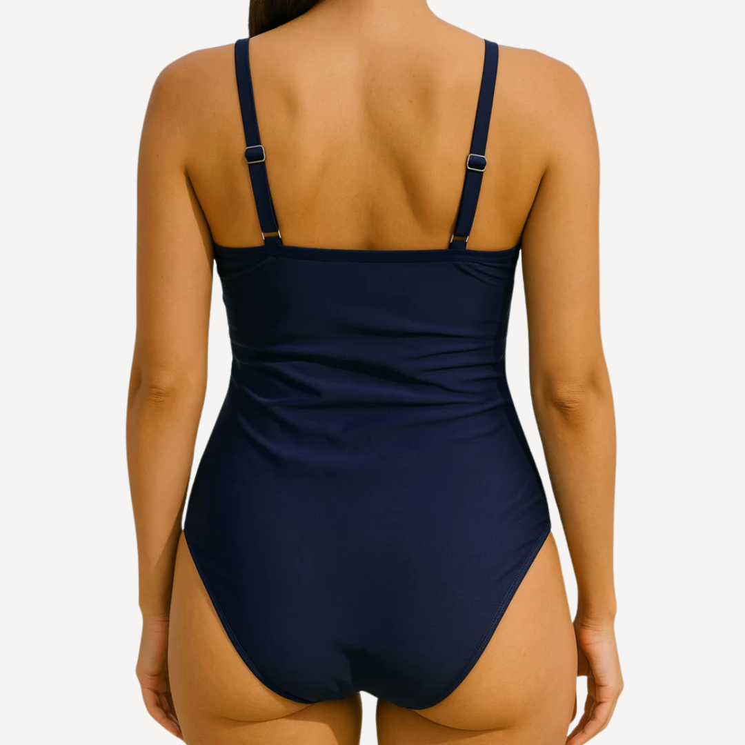 Marina™ - Bañador Cruzado con Estampado Colorido