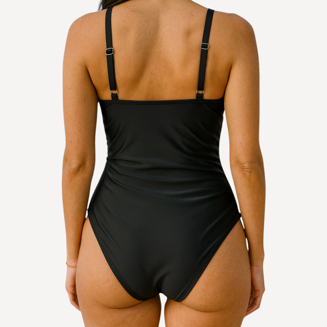 Marina™ - Bañador Cruzado con Estampado Colorido