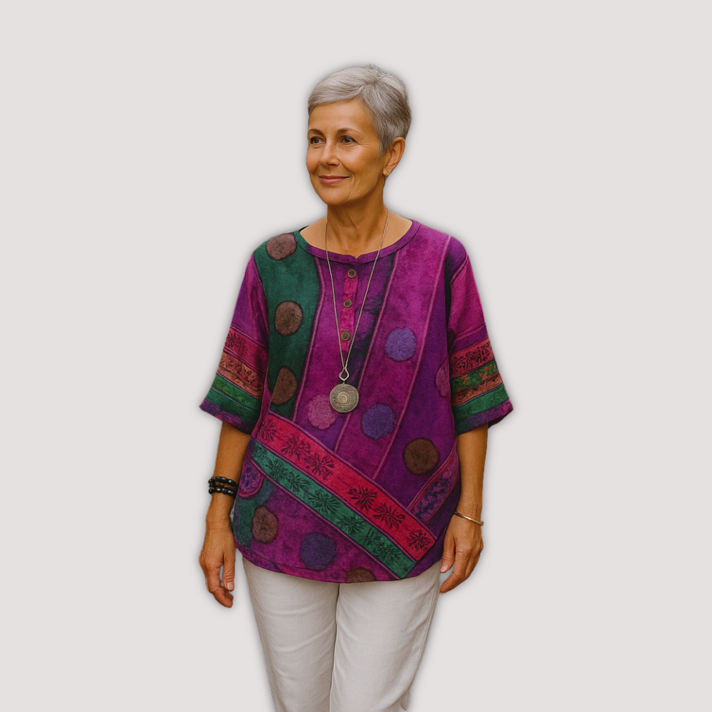 Alba™ - Blusa Bohemia Colorida