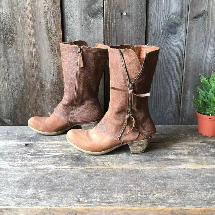 Amparo™ - Botas Vaqueras de Invierno para Mujer con Forro Cálido y Tacón