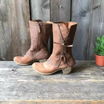 Amparo™ - Botas Vaqueras de Invierno para Mujer con Forro Cálido y Tacón