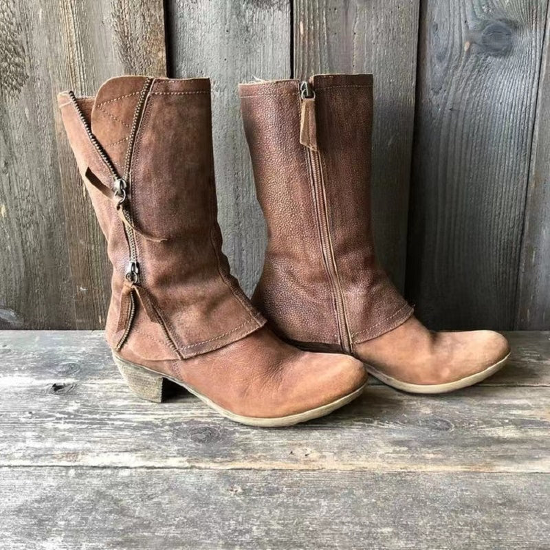 Amparo™ - Botas Vaqueras de Invierno para Mujer con Forro Cálido y Tacón