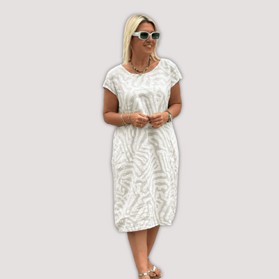 Lucía™ - Vestido con Cuello Redondo