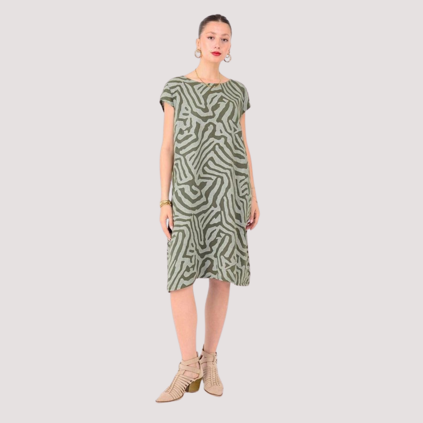 Lucía™ - Vestido con Cuello Redondo