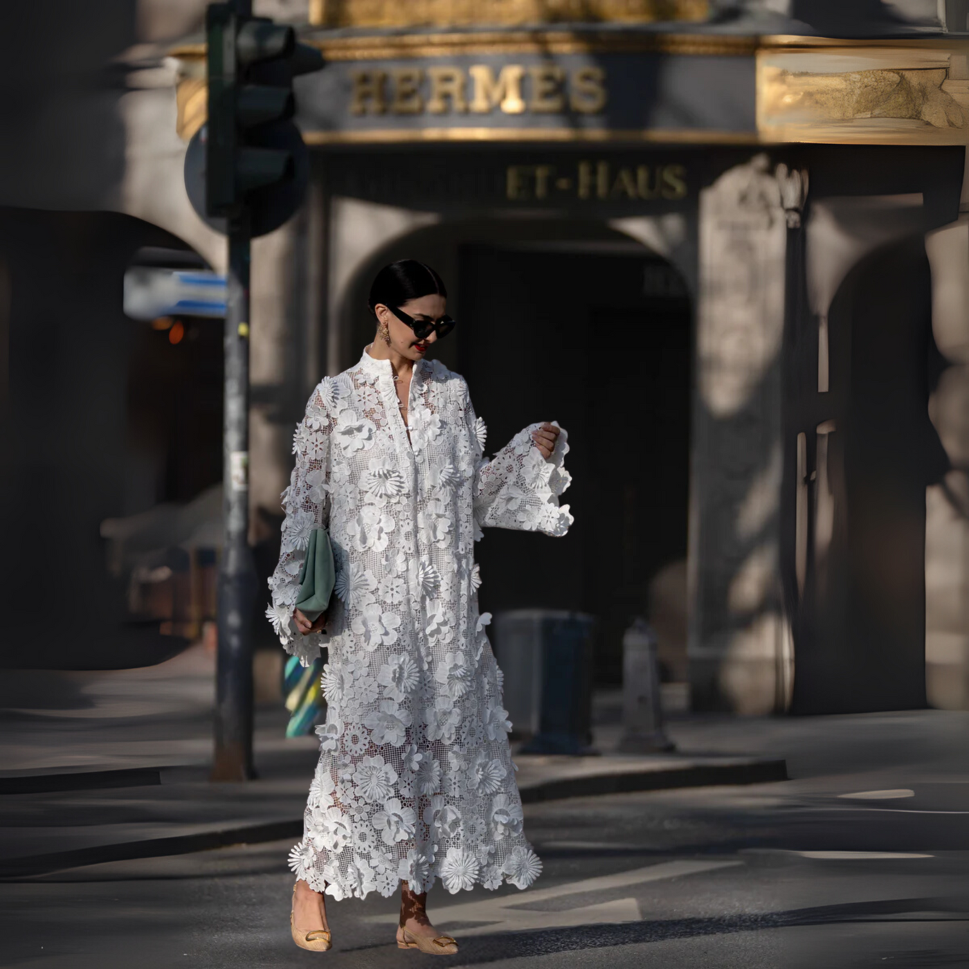 Flor Blanca™ -  Elegante Vestido Blanco de Encaje