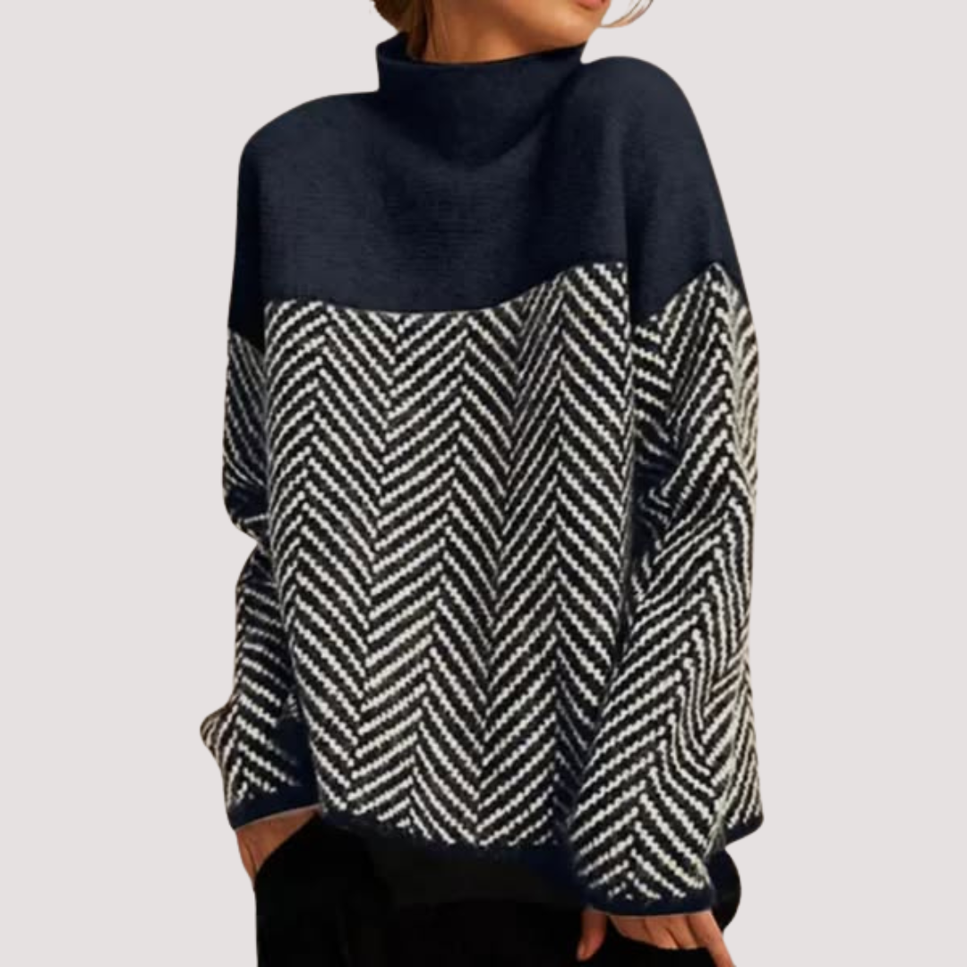LUNARA MADRID | Manuela™ - Jersey de Cuello Alto de Algodón