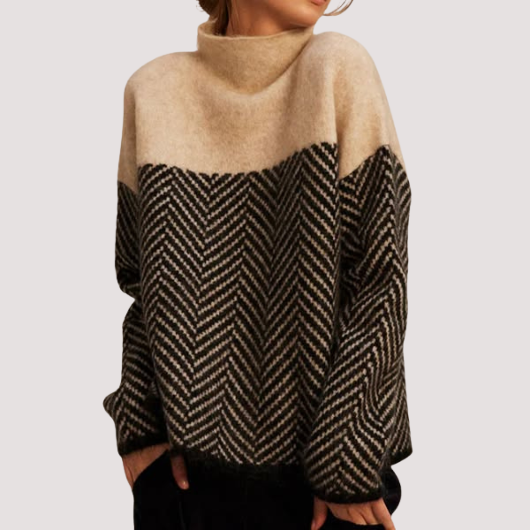 LUNARA MADRID | Manuela™ - Jersey de Cuello Alto de Algodón