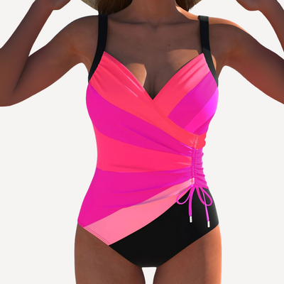 Marina™ - Bañador Cruzado con Estampado Colorido